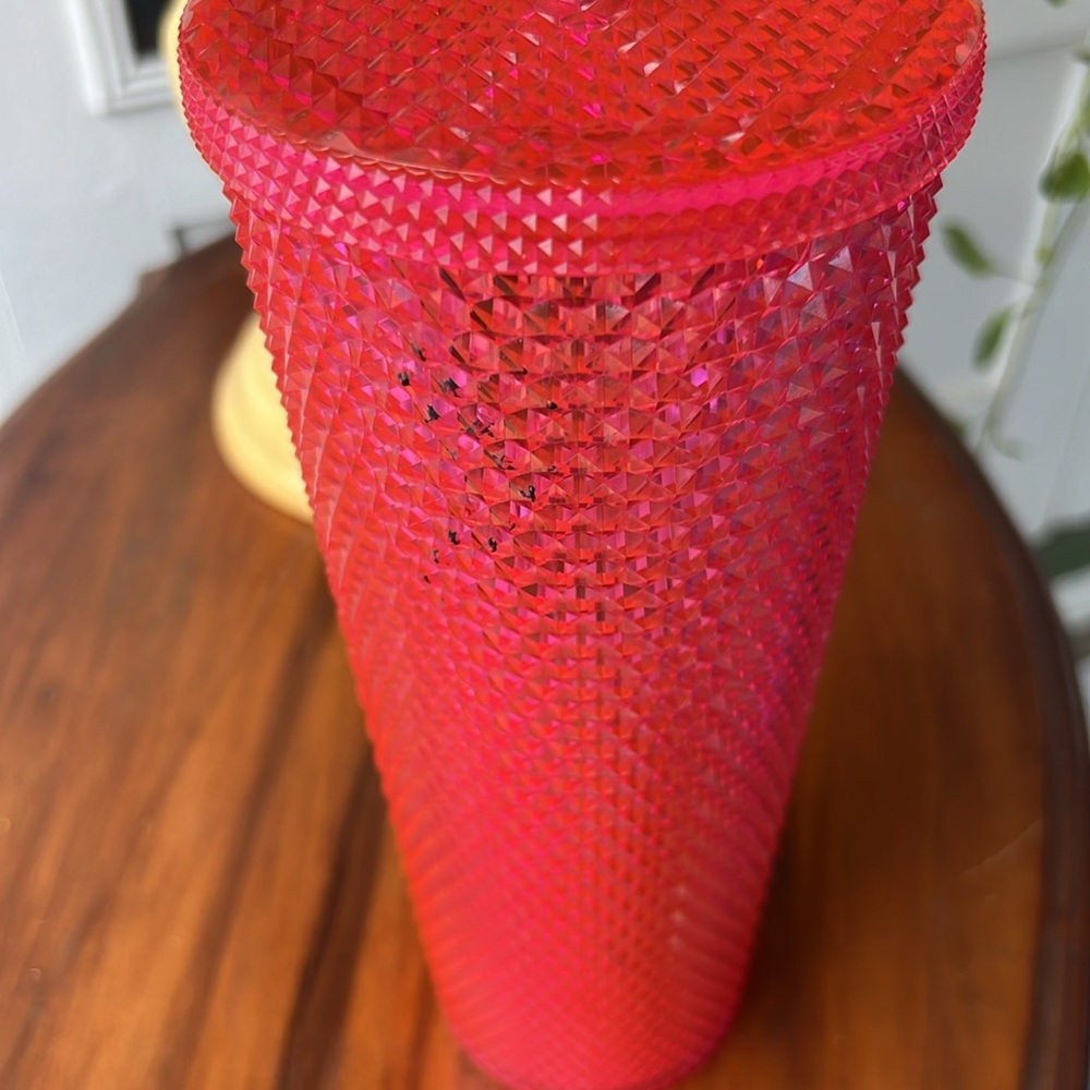 Starbucks | Holiday 2019 Neon Pink Studded Tumbler Cold Cup - Picture 3 of 8